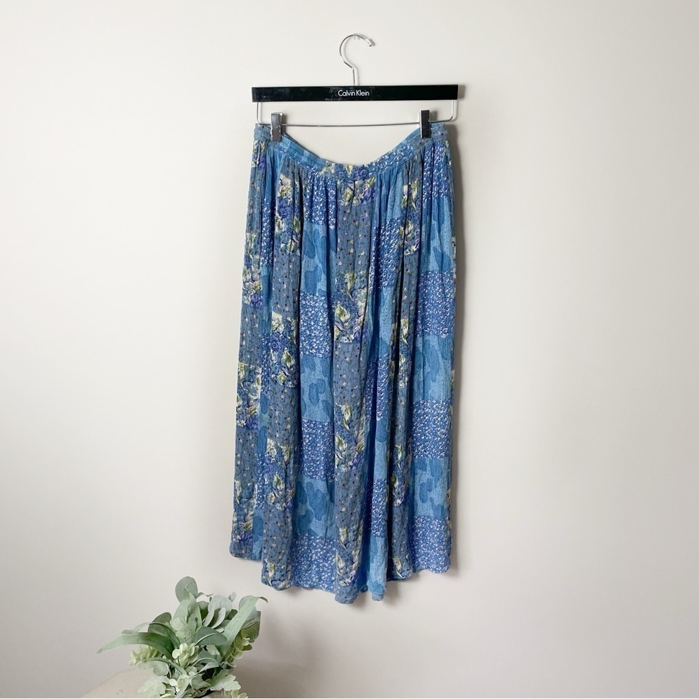 [Orvis] Blue Patchwork Printed Elastic Drawstring… - image 5